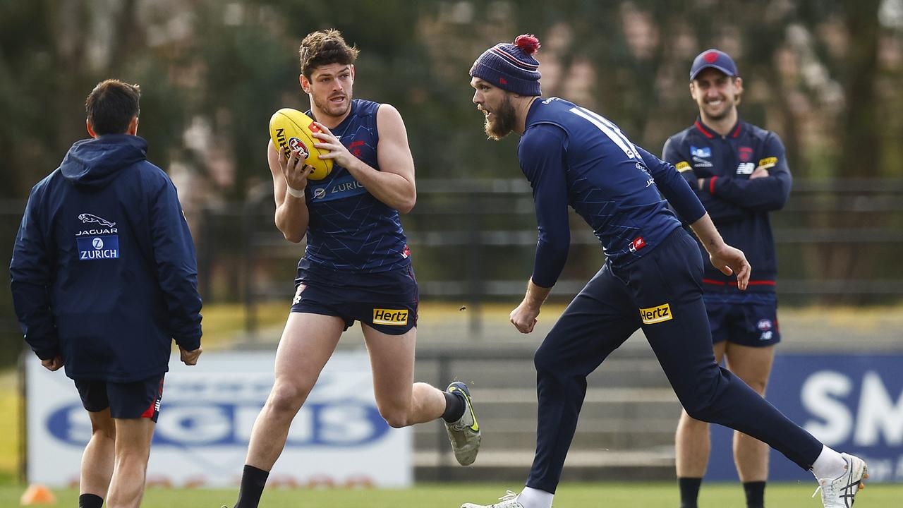 Angus Brayshaw at Demons training this week. Picture: Daniel Pockett/Getty Images