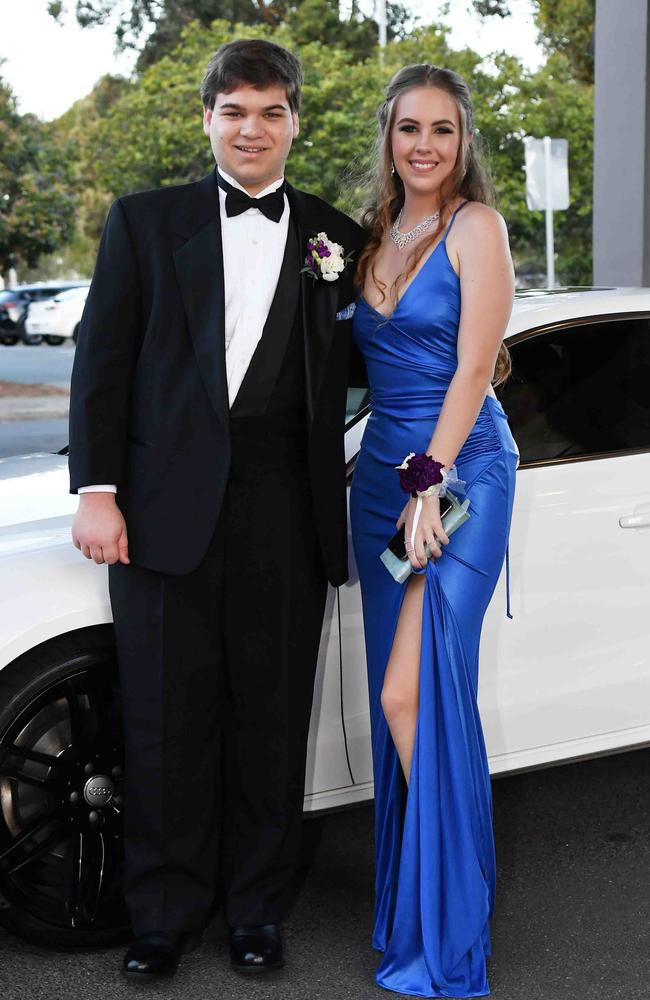 Jaidan Rommel and Hannah Bartlett at year 12 formal, Nambour Christian College. Picture: Patrick Woods.