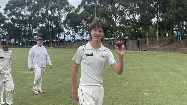 Roland Murphy finished with five wickets for Surrey Hills. Photo: Facebook.