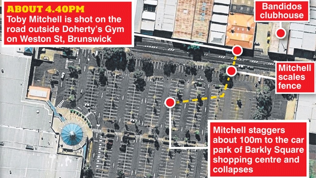 Toby Mitchell shooting map