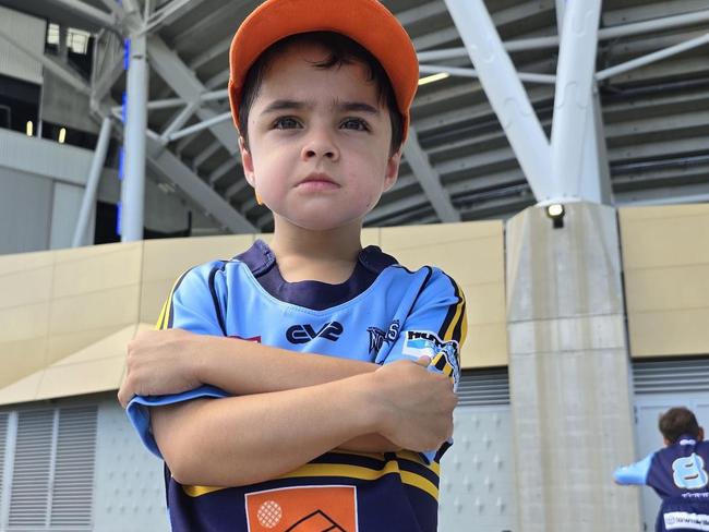 Six-year-old Liam, the son of jockey Adrian Layt, who suffers from life limiting Duchenne muscular dystrophy. Embargoed for use by Ben Dorries. Picture: Supplied.