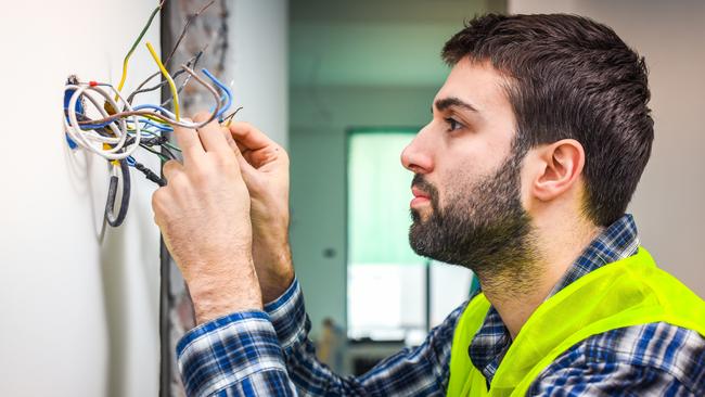 Electrician connecting wires, Picture: generic