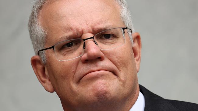 CANBERRA, AUSTRALIA NewsWire Photos JANUARY 19, 2022: Prime Minister Scott Morrison spoke to the media during a press conference held at Parliament House in Canberra.Picture: NCA NewsWire / Gary Ramage