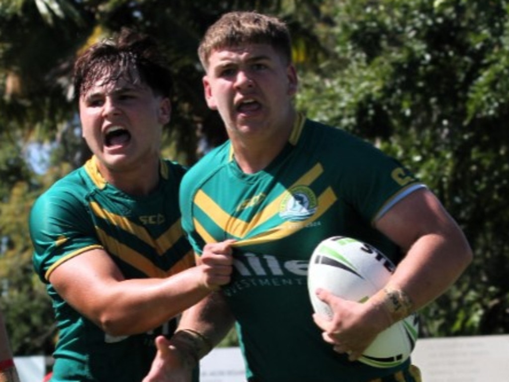 Jay Marsh and Lachlan Anderson play their schoolboys footy with St Brendan’s College.