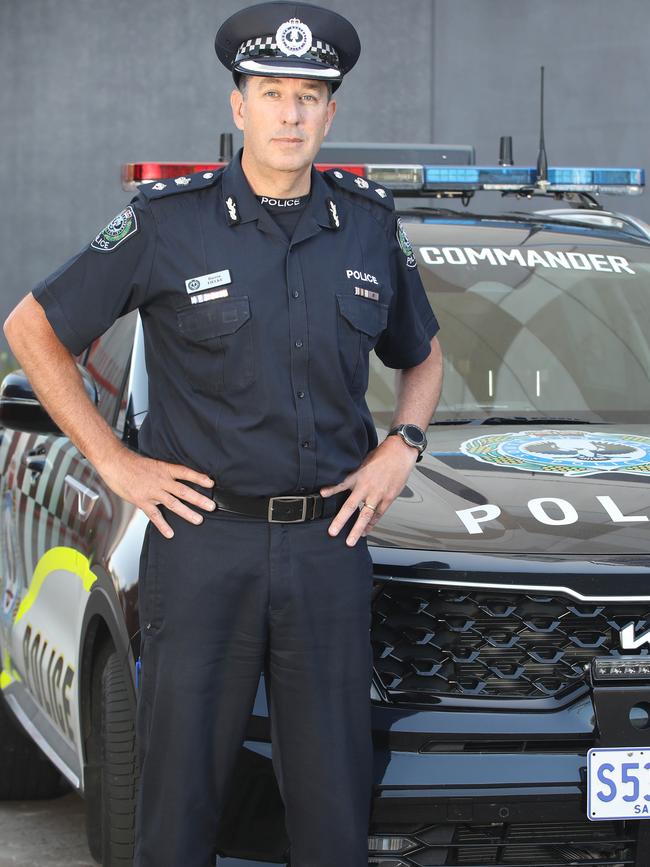 Supt Fielke said “selfish pricks” who chose to drive after taking drugs or drinking “cause carnage” on South Australian roads. Picture: Dean Martin