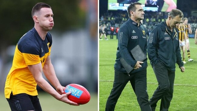 Recruit Tom Scully is up and running, but the Hawks have farewelled ex-footy boss Jason Burt.