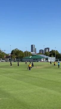 Kingston Hawthorn batter's maiden century celebration