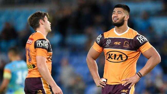 The Broncos have fallen to nine consecutive losses for the first time in the club’s history. Picture: Getty Images.