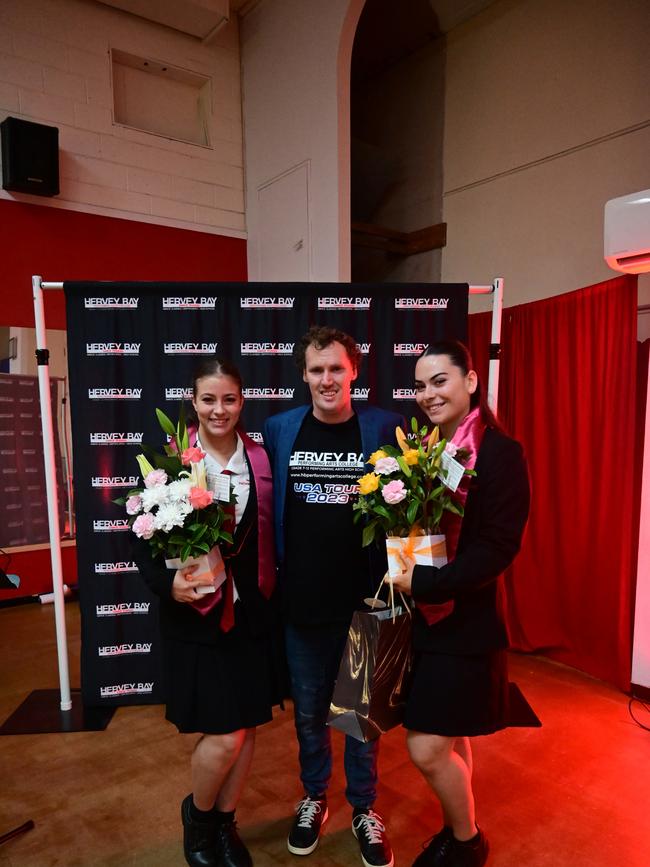 Brooke Chittenden and Grace Burden graduate from the Hervey Bay Performing Arts College.