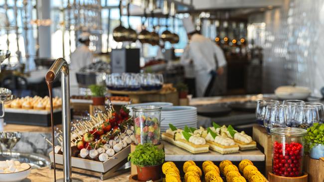 Buffet at Epicurean restaurant, Crown Sydney at Barangaroo.