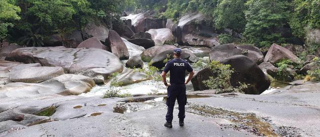 Search for teenage girl feared drowned at Babinda Boulders. Picture: Queensland Police Service