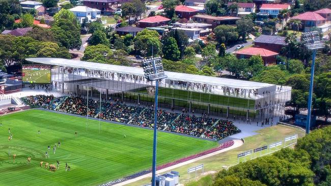 An artist's impression of Brookvale Oval development.