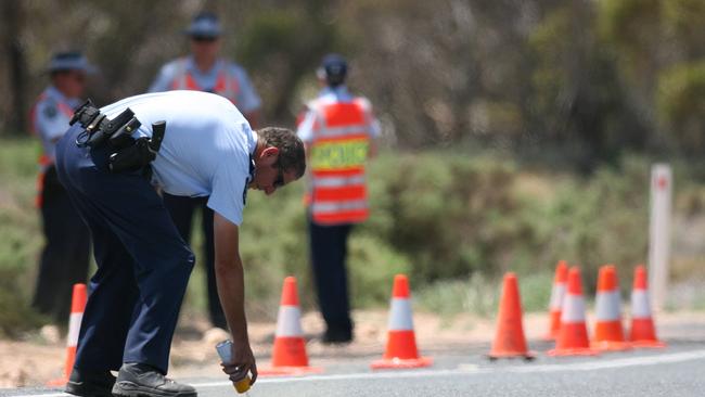 Major Crash investigators examine the scene of an accident. Picture: File