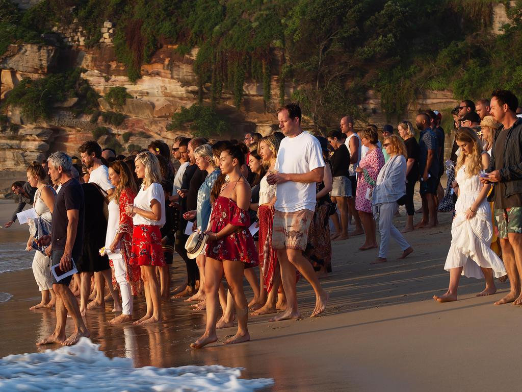 Annalise Braakensiek Memorial held at Bondi Beach around 6am Wednesday January 16 Image Picture: Monique Harmer