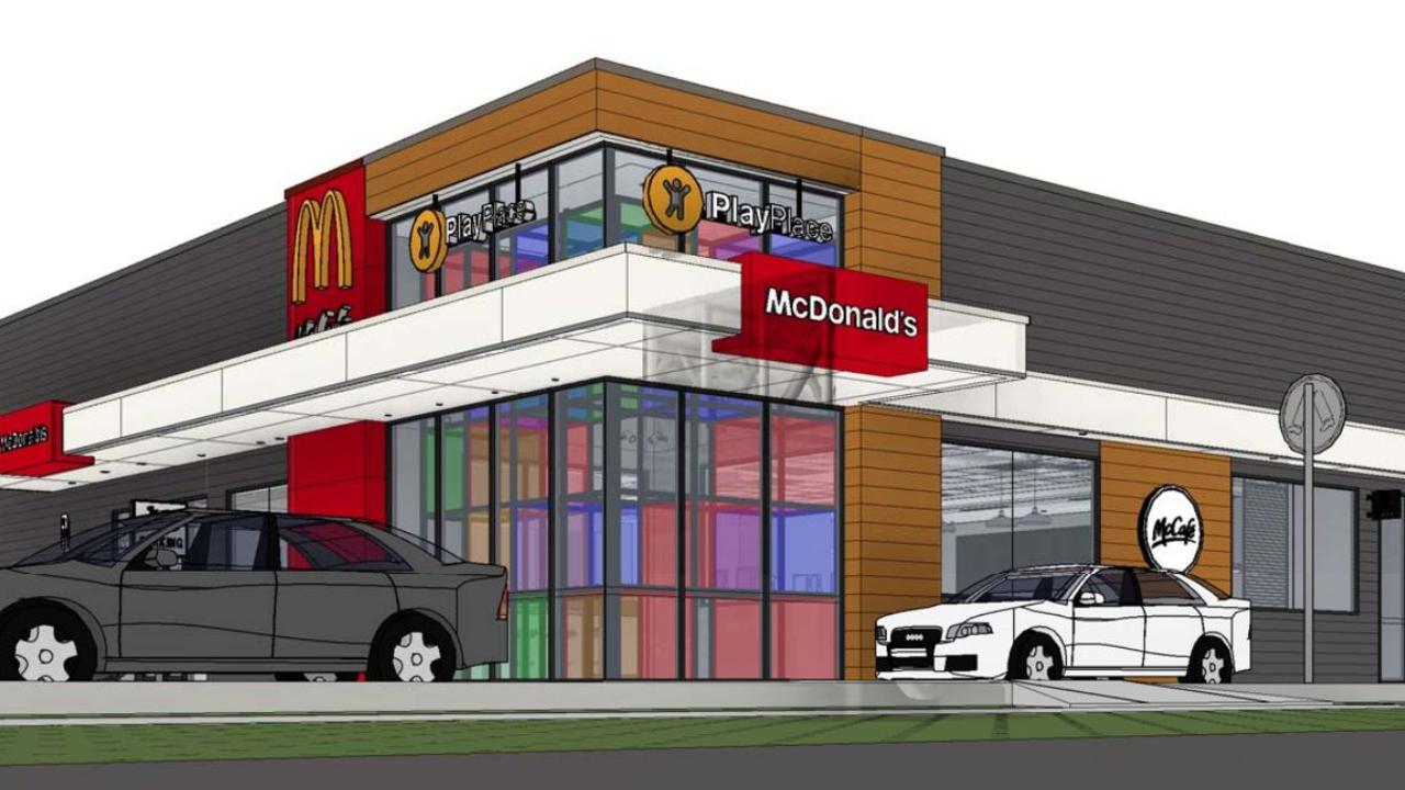 New artist designs for the proposed McDonald's restaurant on Ruthven Street in Harlaxton.