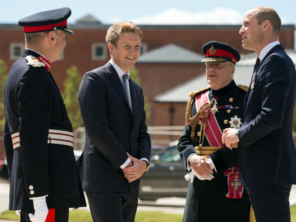 Prince William is tipped to be best man at the wedding of Hugh Grosvenor, the Duke of Westminster (pictured second from left). Picture: Oli Scarff – WPA Pool/Getty Images