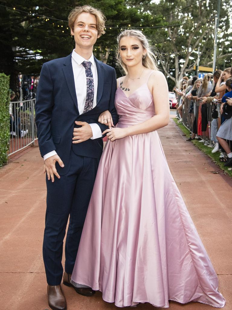 Riley Neighbour and partner Kaitlyn Pitts at St Mary's College formal at Picnic Point, Friday, March 24, 2023. Picture: Kevin Farmer