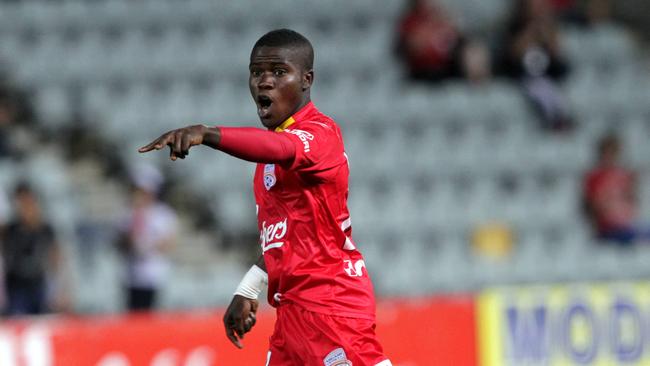 Teeboy Kamara in action for United.