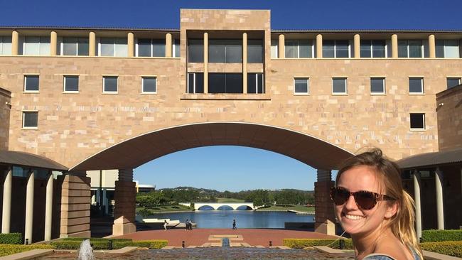 Young surfing world champion Rachael Tilly at Bond University on the Gold Coast.