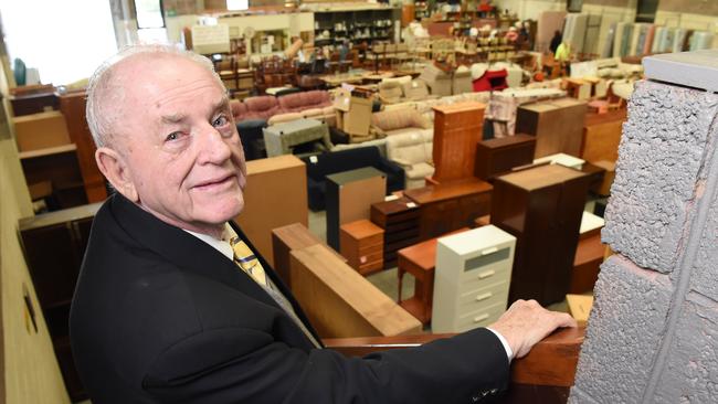 Keith Rooney in the Eastern Emergency Relief Network warehouse in Mitcham. Picture: Lawrence Pinder