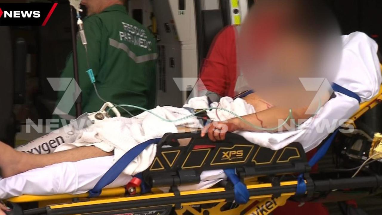 A teenager has been stabbed during a wild brawl in front of stunned customers at Elizabeth Shopping Centre4. Picture: 7 NEWS