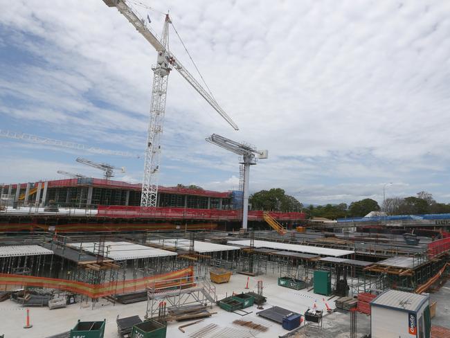 Construction work in progress at Pacific Fair, Gold Coast.