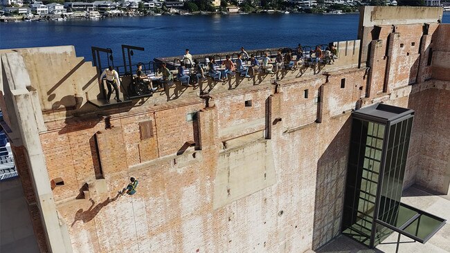 The restaurant is 17m above ground at Brisbane's Powerhouse.