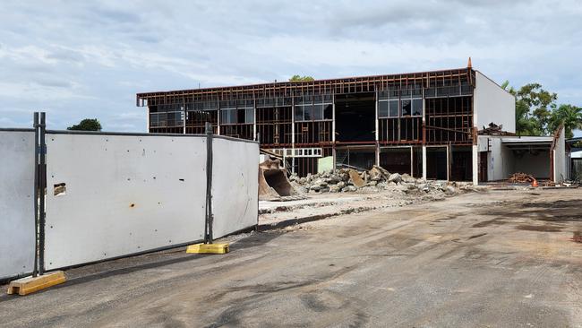 Works to demolish Rockhampton's Ambassador Motel are underway. Picture: Aden Stokes