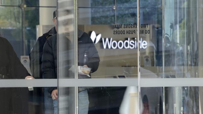 Woodside shares edged lower even as it unveiled record production volumes last year. Picture: NCA NewsWire / Sharon Smith
