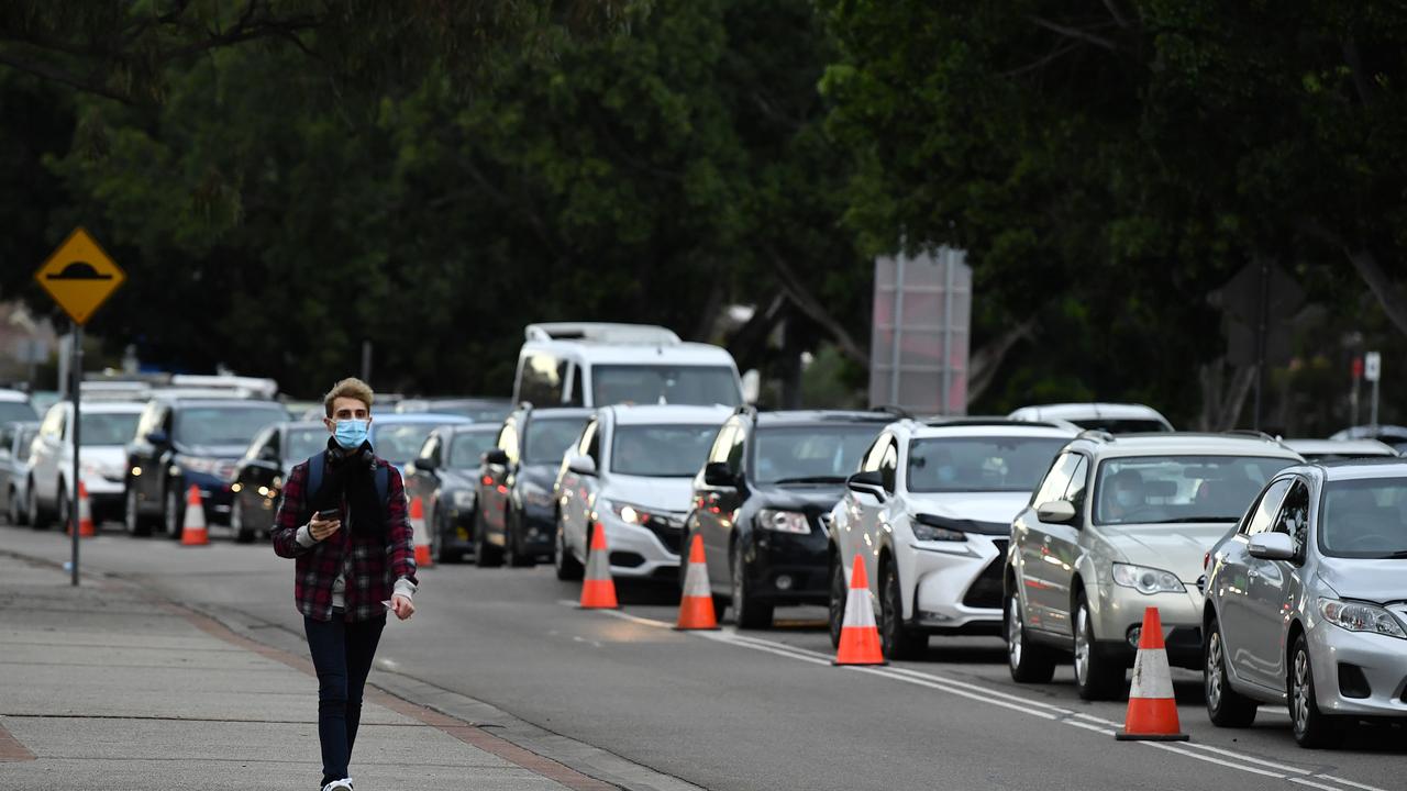 One Twitter user claimed the Fairfield testing centre queues proved the NSW Premier had ‘lost control’. Picture: Joel Carrett/NCA NewsWire