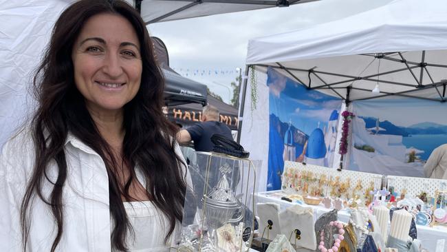 Mary Panayi at her My Christening Box stall.