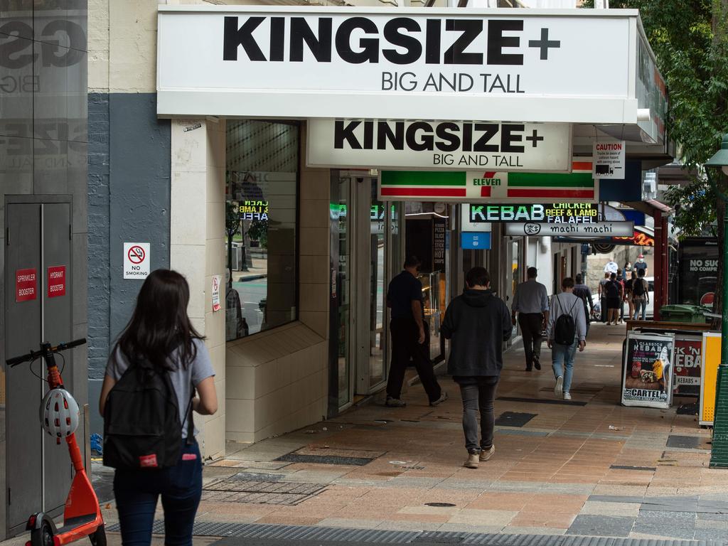 Businesses on George Street, Brisbane CBD. PICTURE: Brad Fleet