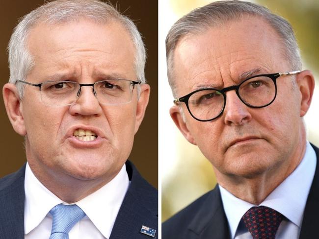 Scott Morrison and Anthony Albanese will face off again. Picture: Toby Zerna / Naomi Jellicoe/NCA NewsWire