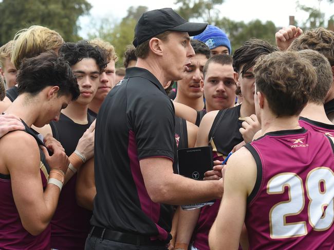 Haileybury coach Matthew Lloyd has accepted responsibility for breaching school rules by attending a premiership celebration with students and parents on Saturday night. Picture: Josie Hayden