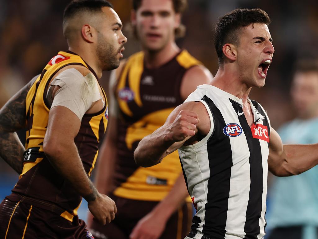 Nick Daicos came in for plenty of attention against Hawthorn last year. Picture: Michael Klein.