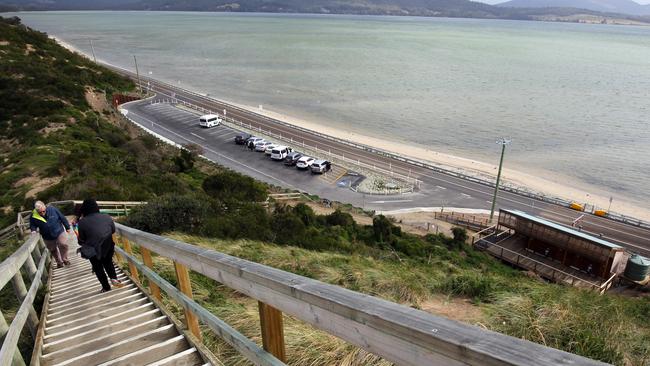 The car park at The Neck on Bruny Island has been upgraded.