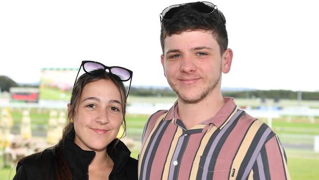 Rebecca Simpson and Ethan Dwyer at the Noosa Cup Race Day. Picture: Patrick Woods.