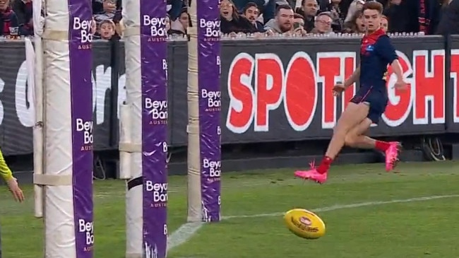 Bayley Fritsch dribbled a goal from an impossible angle.