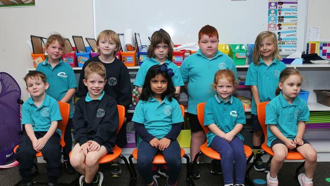 Newcomb Park Primary School Prep Paige Back row L-R: Jacinta Armstrong, Oliver Wirth, Aubree Ludeman, Lucas Bowden, Sev Vanwingerden. Front row: Jude Brady, Alfie Alford, Sia Sharma, Zaharra Van Rhyn, George Bellears.