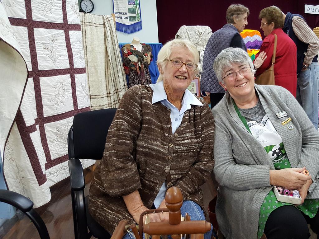 Mary Norgate and Maureen Munro at the Valley Spinners and Craft Group's Open Day.