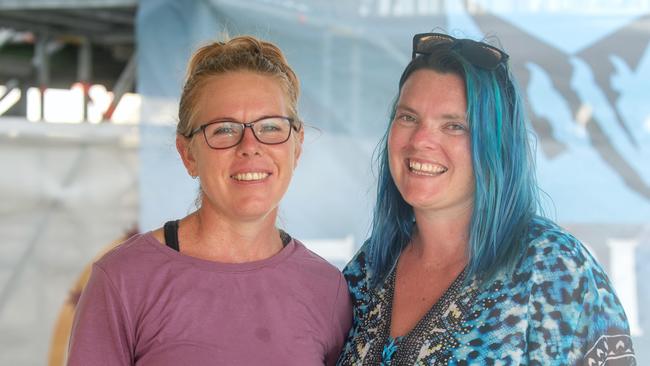 Rose Dagan-Kotiau and Lydia Somerville at Mackay Gridiron vs Townsville Cyclones at West Tiger Park Walkerston. Saturday 20 January 2024 Picture:Michaela Harlow