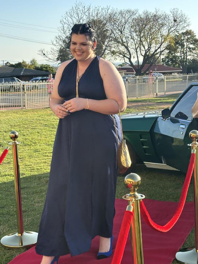 Lillian Alexander arrives at Kingaroy's St John's Lutheran School formal.