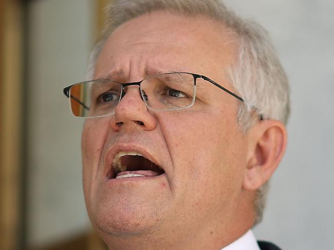 CANBERRA, AUSTRALIANewsWire Photos DECEMBER 30, 2021: Prime Minister Scott Morrison spoke with the media during a press conference in Parliament House Canberra, after the National Cabinet meeting. Picture: NCA NewsWire / Gary Ramage