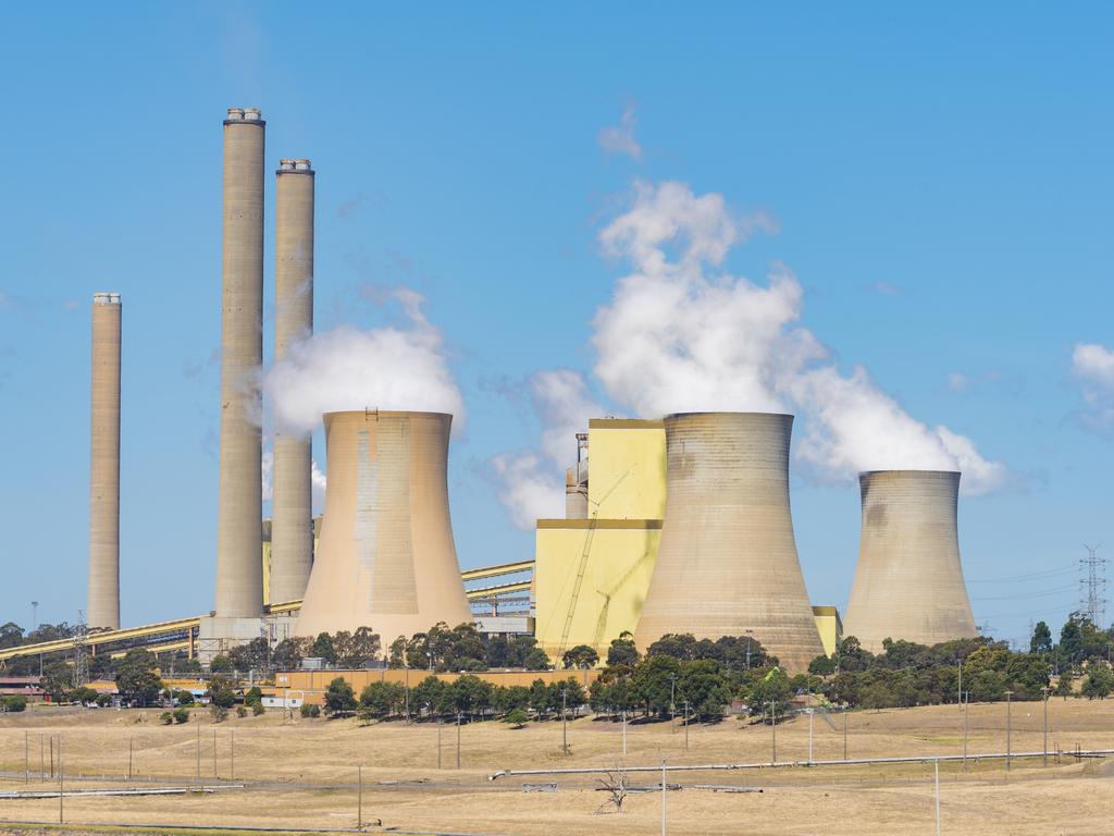 Close-up view of a huge coal-fired power station