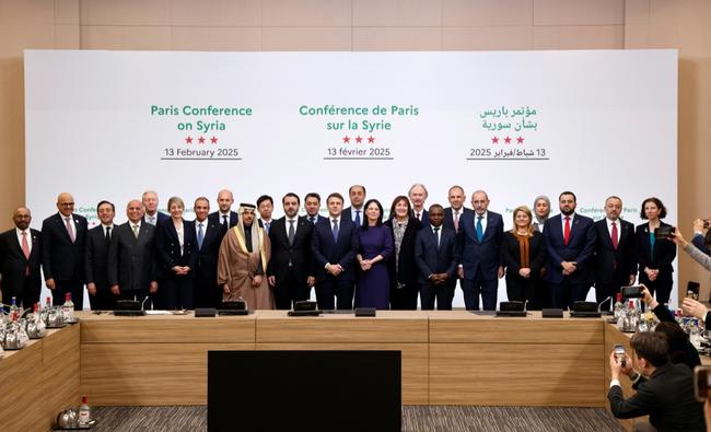 Syria's Foreign Minister Asaad al-Shaibani attends the International Conference on Syria in Paris