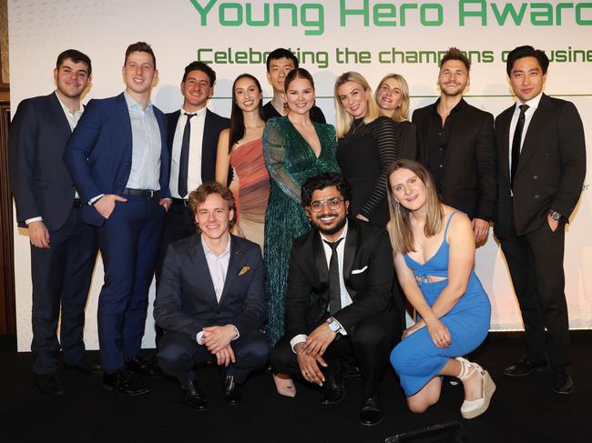 MELBOURNE, AUSTRALIA – MAY 28 2024 The award winners at the CommBank Young Hero Awards held at the Langham Hotel in Melbourne. Picture: Brendan Beckett