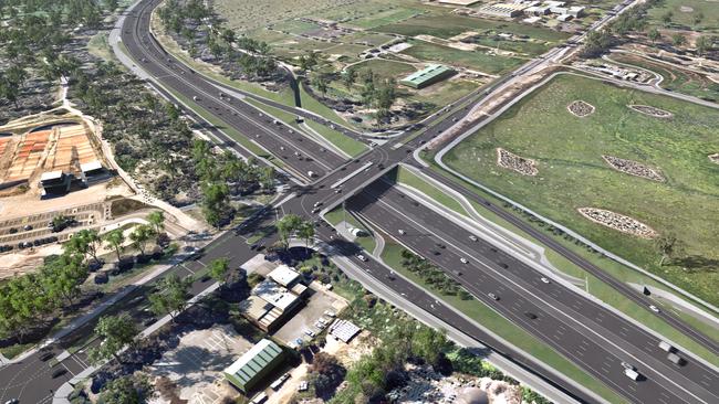 The concept design for the new Majors Rd interchange on the Southern Expressway.