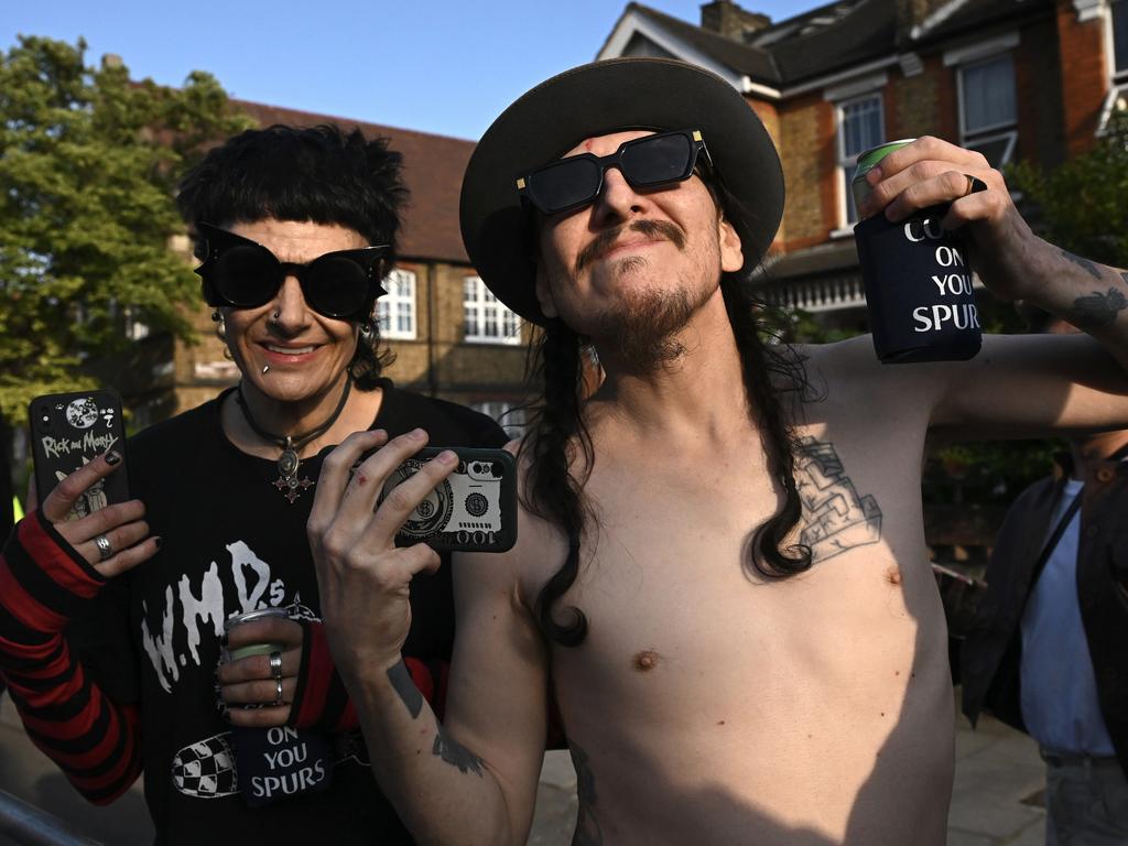 Tottenham fans celebrate the Spur’s victory. Picture: Leon Neal / Getty Images