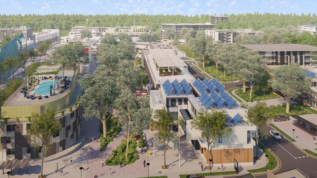 This is what the airport city business and education precinct may look like. Picture: Supplied