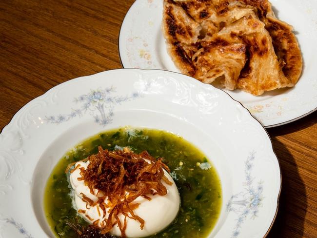 Burrata and green nahm jim at Kiin restaurant, Adelaide. Picture Jack Fenby Picture: Supplied